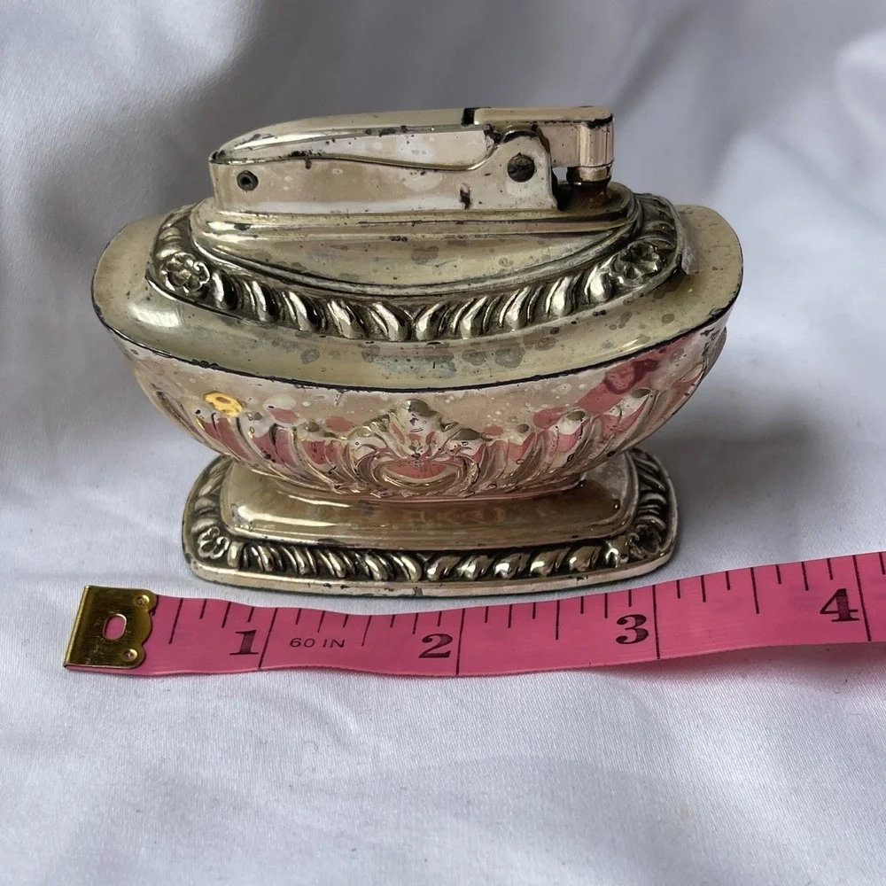Antique Table Lighter Ronson Silver Queen Anne 1936